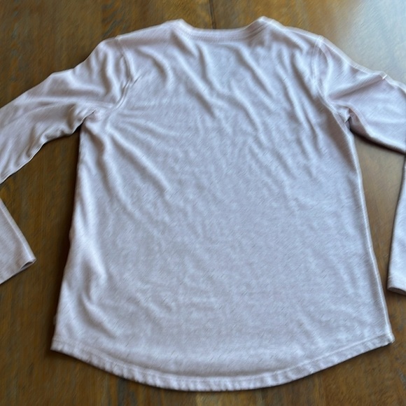 Carhartt Relaxed Fit V-neck Knit Shirt Light Pink With Gray Size M Long Sleeves - Picture 11 of 11